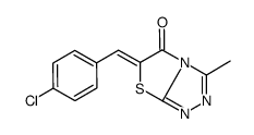 (6E)-6-[(4-chlorophenyl)methylidene]-3-methyl-[1,3]thiazolo[2,3-c][1,2,4]triazol-5-one结构式