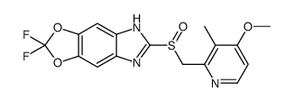 2,2-difluoro-6-[(4-methoxy-3-methylpyridin-2-yl)methylsulfinyl]-5H-[1,3]dioxolo[4,5-f]benzimidazole结构式