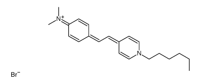 4-[2-(1-hexylpyridin-1-ium-4-yl)ethenyl]-N,N-dimethylaniline,bromide结构式