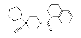 4-Cyclohexyl-1-(3,4-dihydro-2H-quinoline-1-carbonyl)piperidine-4-carbonitrile Structure