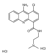 9-Amino-1-chloro-N-(2-(dimethylamino)ethyl)-4-acridinecarboxamide dihy drochloride结构式