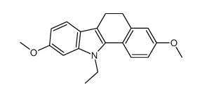 11-ethyl-6,11-dihydro-2,8-dimethoxy-5H-benzocarbazole结构式