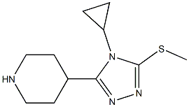 4-[4-Cyclopropyl-5-(methylsulfanyl)-4H-1,2,4-triazol-3-yl]piperidine结构式