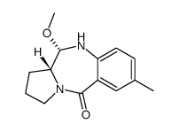 (11S,11aR)-11-Methoxy-7-methyl-1,2,3,10,11,11a-hexahydro-benzo[e]pyrrolo[1,2-a][1,4]diazepin-5-one Structure