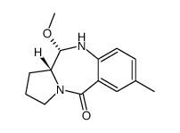 (11S,11aR)-11-Methoxy-7-methyl-1,2,3,10,11,11a-hexahydro-benzo[e]pyrrolo[1,2-a][1,4]diazepin-5-one结构式