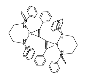 [(1,3-bis(diphenylphosphino)propane)2Pt2((1,2-η2):(3,4-η2)-PhC4Ph)] Structure