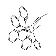 [Ir(2-phenylpyridinato)2(NCMe)(PPh2Me)](1+) Structure