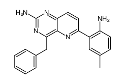 4-benzyl-6-(2-amino-5-methylphenyl)pyrido[3,2-d]pyrimidin-2-ylamine结构式