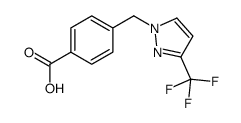 4-{[3-(Trifluoromethyl)-1H-pyrazol-1-yl]methyl}benzoic acid structure