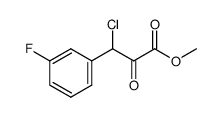 3-chloro-3-(3-fluoro-phenyl)-2-oxo-propionic acid methyl ester结构式