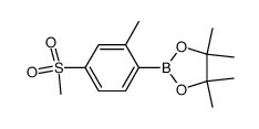 4,4,5,5-四甲基-2-(2-甲基-4-(甲基磺酰基)苯基)-1,3,2-二氧硼杂环戊烷结构式