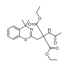 diethyl 2-acetamido-2-[(4,4-dimethyl-1,3-benzothiazin-2-yl)methyl]propanedioate Structure