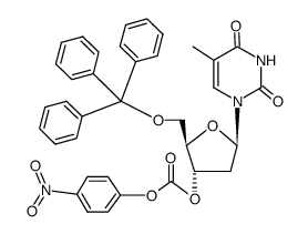 O3'-(4-nitro-phenoxycarbonyl)-O5'-trityl-thymidine Structure