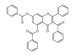3-benzoyl-5,7-bis-benzoyloxy-2-phenyl-chromen-4-one结构式