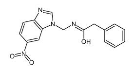 N-[(6-nitrobenzimidazol-1-yl)methyl]-2-phenylacetamide结构式