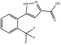 3-[2-(三氟甲基)苯基]-1H-吡唑-5-羧酸结构式