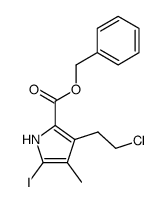 benzyl 3-(2-chloroethyl)-5-iodo-4-methylpyrrole-2-carboxylate结构式