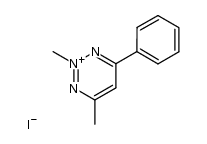 2,4-dimethyl-6-phenyl-1,2,3-triazin-2-ium iodide Structure