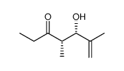 (4S,5S)-5-hydroxy-4,6-dimethyl-6-hepten-3-one结构式