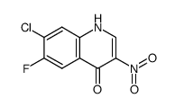 7-Chloro-6-fluoro-3-nitro-4(1H)-quinolinone结构式