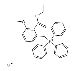 (2-ethoxycarbonyl-3-methoxybenzyl)triphenylphosphonium chloride结构式