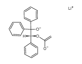 monolithium mono((R)-1-(2-oxido-1,2,2-triphenylethoxy)ethenolate)结构式