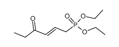 (E)-<4-oxo-2-hexenyl>phosphonsaeure-diethylester Structure