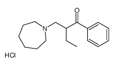 2-(azepan-1-ium-1-ylmethyl)-1-phenylbutan-1-one,chloride Structure