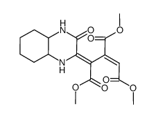 methyl 3-oxo-decahydroquinoxaline-β,γ-bismethoxycarbonyl-Δ2,γ-isocrotonate Structure