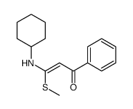 3-(cyclohexylamino)-3-methylsulfanyl-1-phenylprop-2-en-1-one Structure