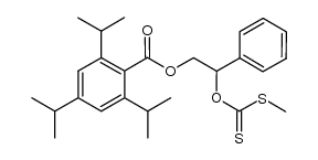 S-methyl O-[1-phenyl-2-(2,4,6-triisopropylbenzoyloxy)ethyl] dithiocarbonate结构式