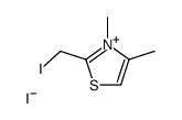 2-(iodomethyl)-3,4-dimethyl-1,3-thiazol-3-ium,iodide结构式