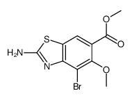 2-Amino-4-bromo-5-methoxy-benzothiazole-6-carboxylic Acid Methyl Ester结构式