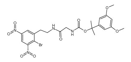 2-(3,5-dimethoxyphenyl)propan-2-yl (2-bromo-3,5-dinitrophenethylcarbamoyl)methylcarbamate Structure