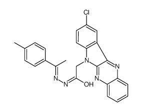 2-(9-chloroindolo[3,2-b]quinoxalin-6-yl)-N-[(E)-1-(4-methylphenyl)ethylideneamino]acetamide Structure