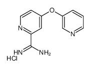 4-pyridin-3-yloxypyridine-2-carboximidamide,hydrochloride Structure