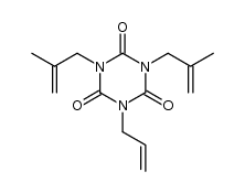1-allyl-3,5-bis(2-methylallyl)-1,3,5-triazinane-2,4,6-trione Structure
