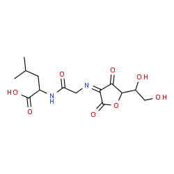 L-threo-3-Hexulosonic acid,2-[[2-[(1-carboxy-3-methylbutyl)amino]-2-oxoethyl]imino]-2-deoxy-,-gamma--lactone,(S)- (9CI) picture