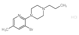 1-(3-Bromo-5-methylpyridin-2-yl)-4-propylpiperazine hydrochloride Structure