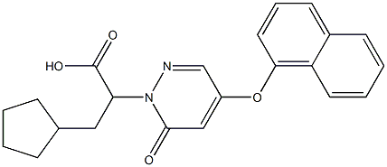 3-cyclopentyl-2-(4-(naphthalen-1-yloxy)-6-oxopyridazin-1(6H)-yl)propanoic acid结构式