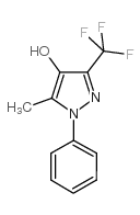 5-甲基-1-苯基-3-(三氟甲基)-1H-吡唑-4-醇结构式