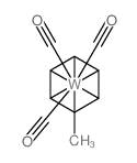 Tungsten,tricarbonyl[(1,2,3,4,5,6-h)-methylbenzene]- Structure