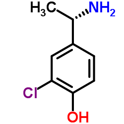 4-[(1S)-1-Aminoethyl]-2-chlorophenol结构式