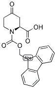 (S)-1-(((9H-芴-9-基)甲氧基)羰基)-4-氧代哌啶-2-羧酸结构式