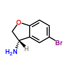 (3S)-5-Bromo-2,3-dihydro-1-benzofuran-3-amine Structure
