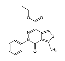 ethyl 5-amino-3,4-dihydro-4-oxo-3-phenylthieno<3,4-d>pyridazine-1-carboxylate结构式