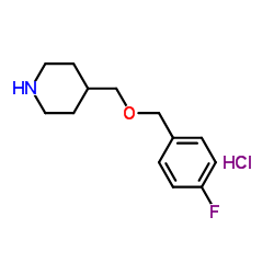 4-{[(4-Fluorobenzyl)oxy]methyl}piperidinehydrochloride structure
