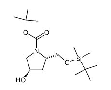 (2S,4R)-1-Boc-2-(tert-butyldimethylsilyloxymethyl)-4-hydroxypyrrolidine structure