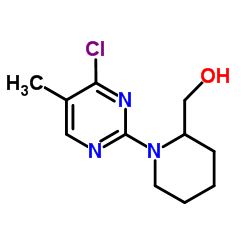 [1-(4-Chloro-5-methyl-2-pyrimidinyl)-2-piperidinyl]methanol结构式