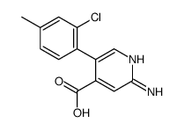 2-amino-5-(2-chloro-4-methylphenyl)pyridine-4-carboxylic acid结构式